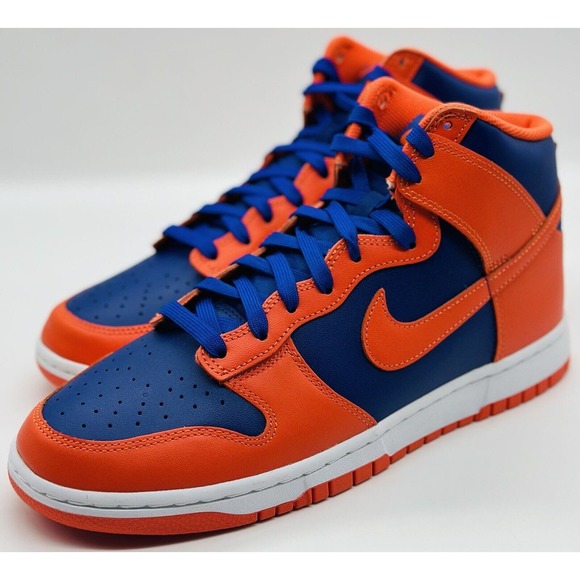 NEW Nike Dunk High Retro Blue Orange Knicks DD1399-800 Men's Size Multi - Picture 1 of 6